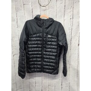 Outdoor Research Black Helium Down Hooded Jacket Womens S Diamond Fuse